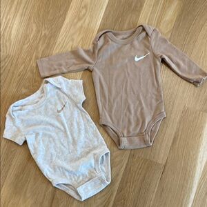 Nike Kids One Piece Set - Tan and Gray